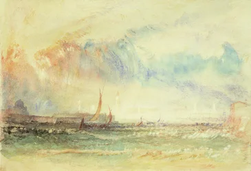 Sturm bei Sonnenuntergang, Venedig, ca. 1840